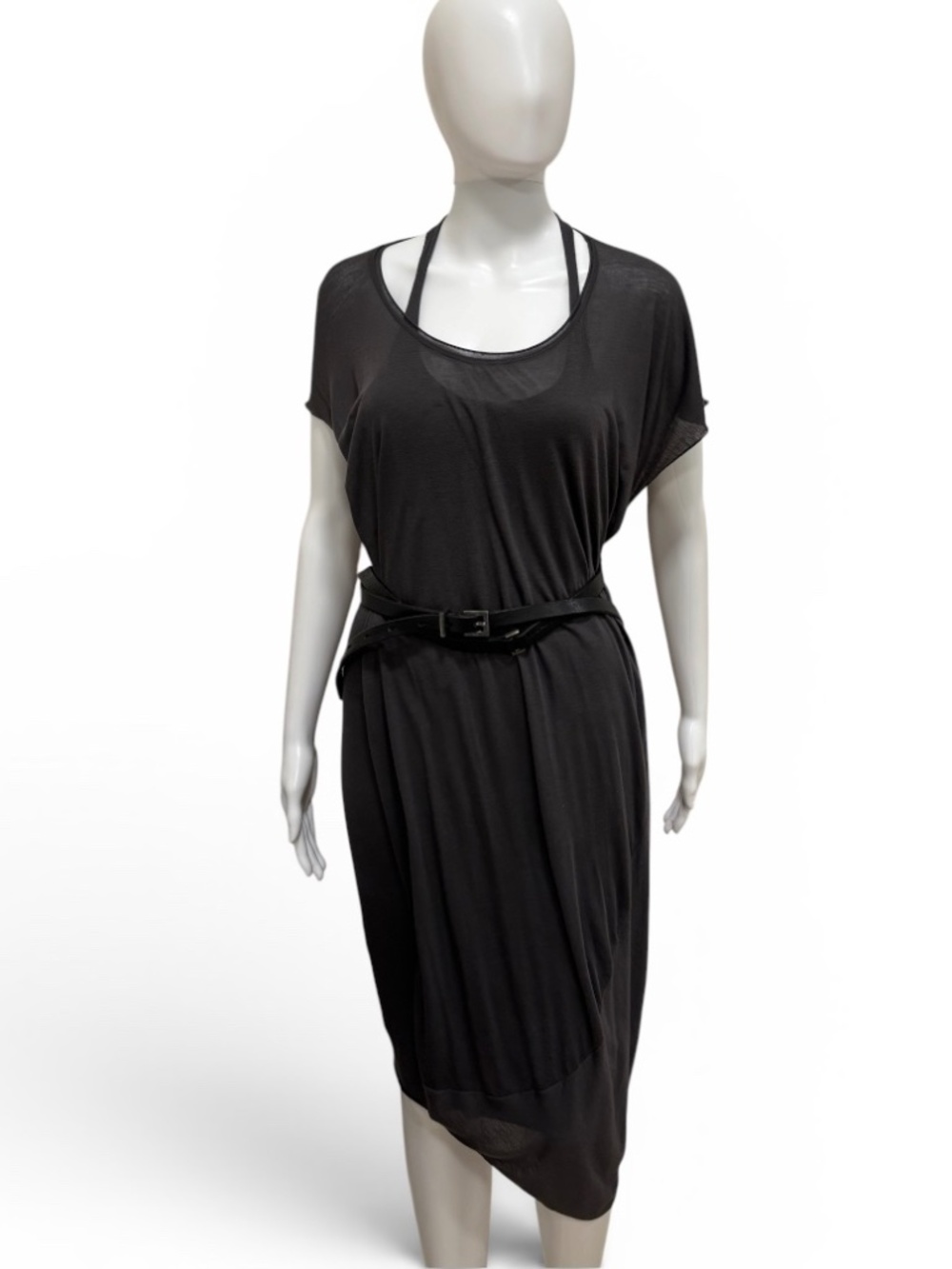 Urban Zen Sheer Draped Jersey Dress
